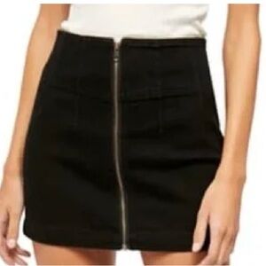 We The Free Virgo Black Mini Skirt with Zipper EU28 US 6